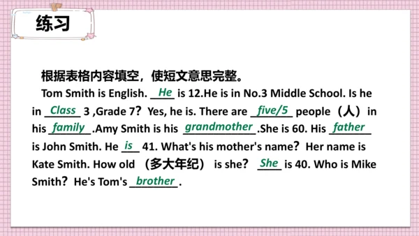 Unit 2 This is my sister 单元复习课件