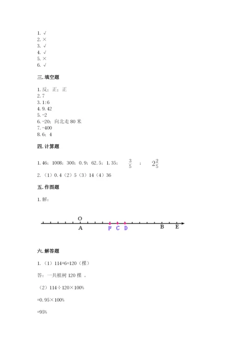 小学六年级下册数学期末卷含答案（综合卷）.docx