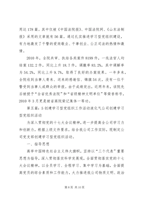 学习型党组织创建活动工作简报.docx