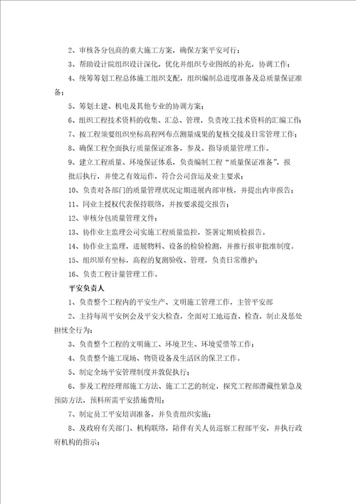 施工组织架构图