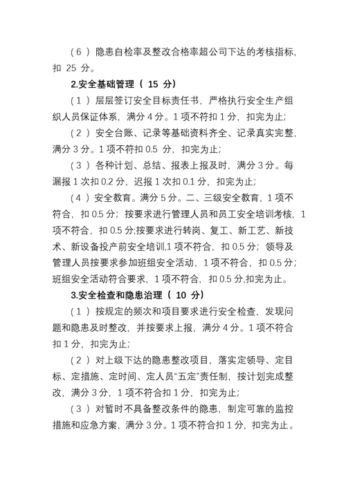 公司安全绩效考核及奖惩管理办法(共6页)