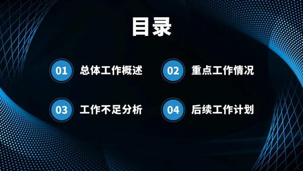 蓝色工作汇报述职PPT模板