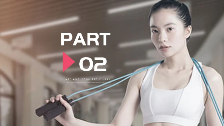 红色简约健康运动健身通用PPT模板