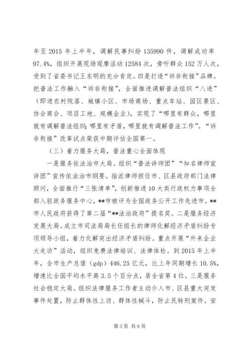 关于六五普法的调研及七五普法的思考.docx