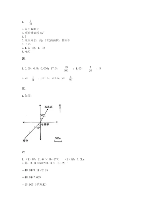 小学六年级数学摸底考试题附参考答案【名师推荐】.docx