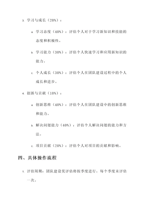 团队建设奖分配方案