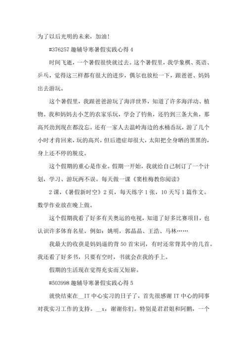 趣辅导寒暑假实践心得5篇.docx
