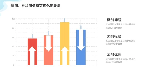 通用多彩饼图柱状图信息可视化图表集PPT