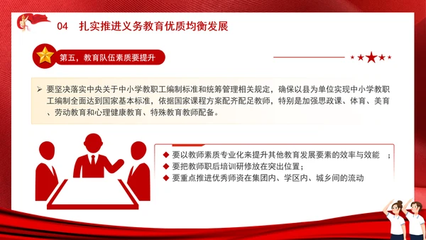 教育系统扎实推进义务教育优质均衡发展主题党课PPT