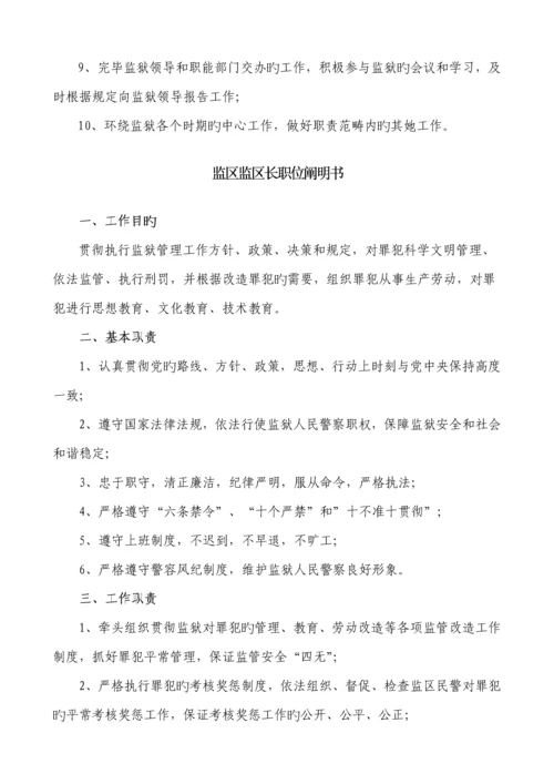 监区岗位基本职责大全.docx