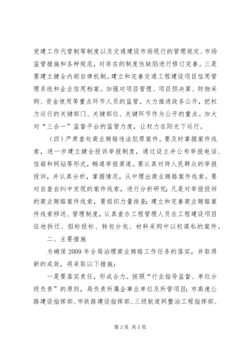 交通局治理商业贿赂工作方案.docx