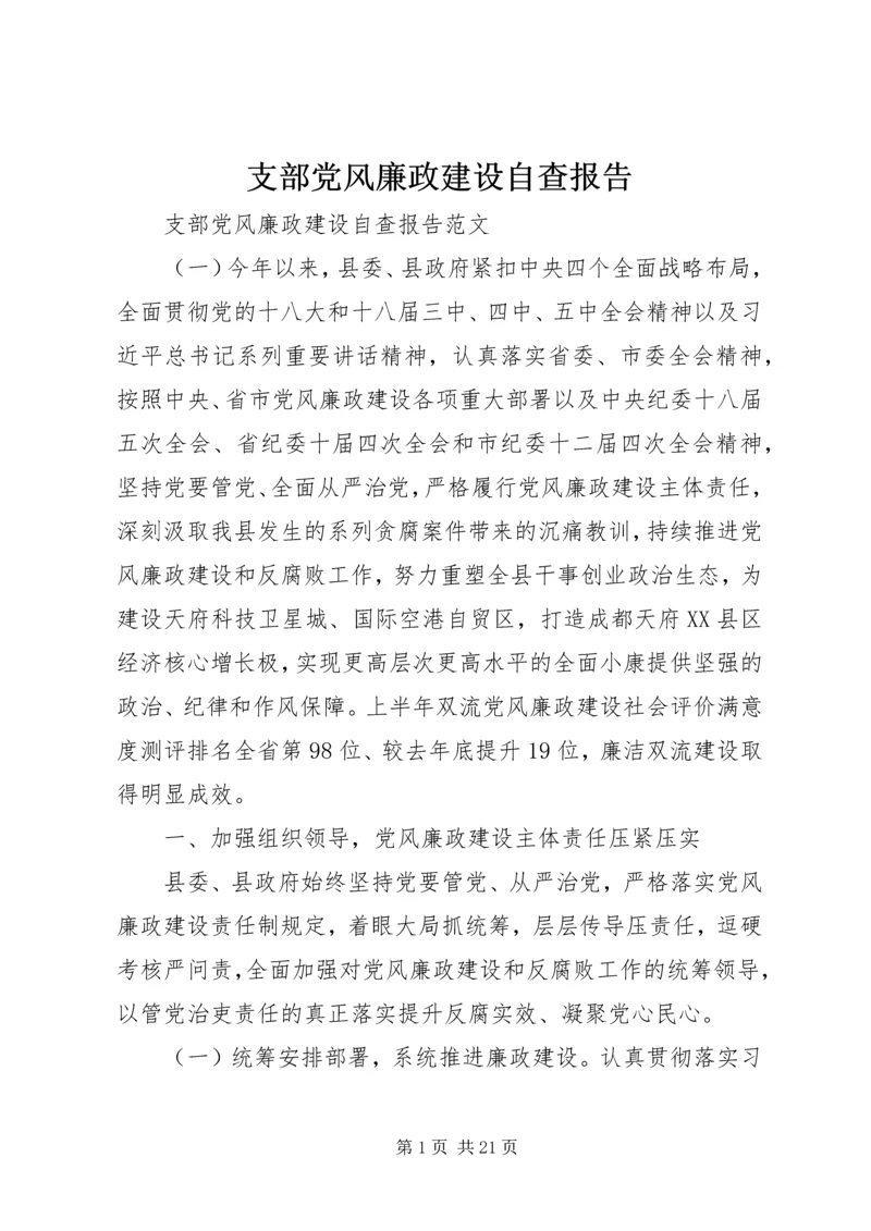 支部党风廉政建设自查报告.docx