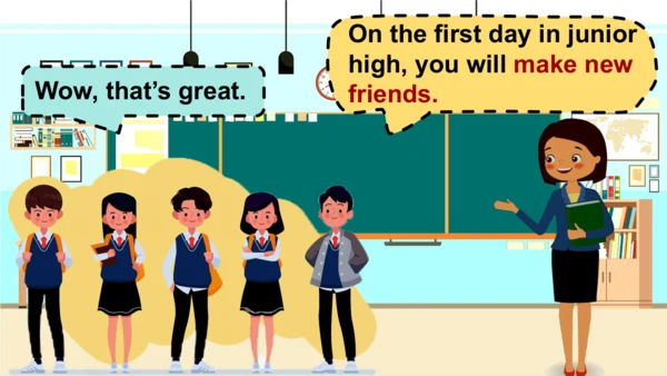 Starter Welcome to junior high!-Introduce yourself