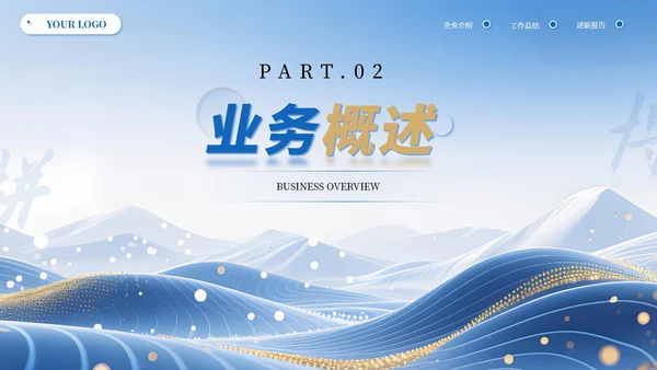 蓝黄高级商务IT互联网通用PPT
