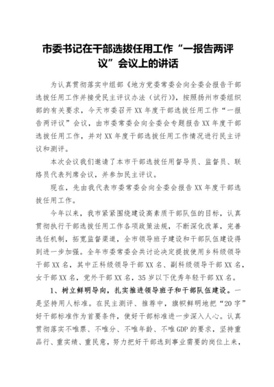 2022011518：市委书记在干部选拔任用工作“一报告两评议”会议上的讲话.docx