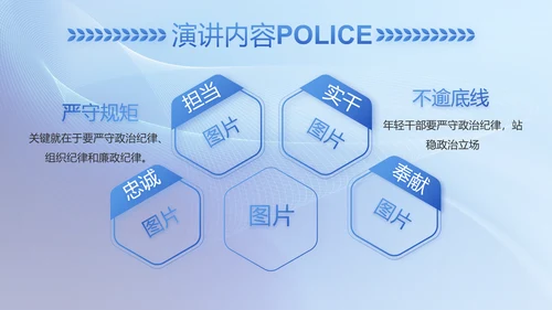 蓝色大气公安警察工作汇报动态PPT