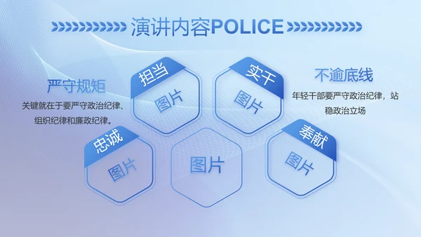 蓝色大气公安警察工作汇报动态PPT