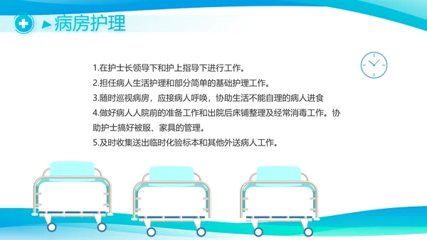 蓝色简约大方医生述职报告动态PPT模板