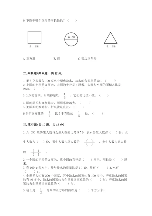 2022六年级上册数学《期末测试卷》（考点提分）.docx