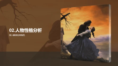 黄色复古读书笔记呼啸山庄PPT模板