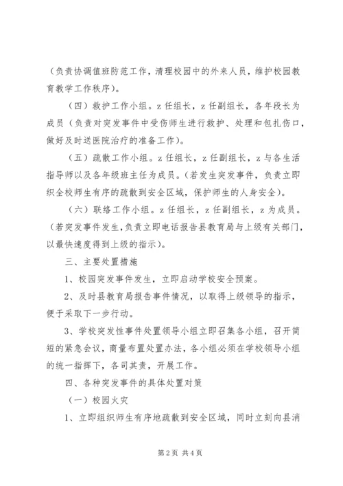 阳罗二小突发事件处置预案.docx