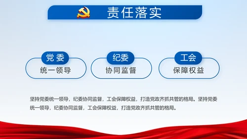 蓝色党建党支部年年终总结学习教育PPT