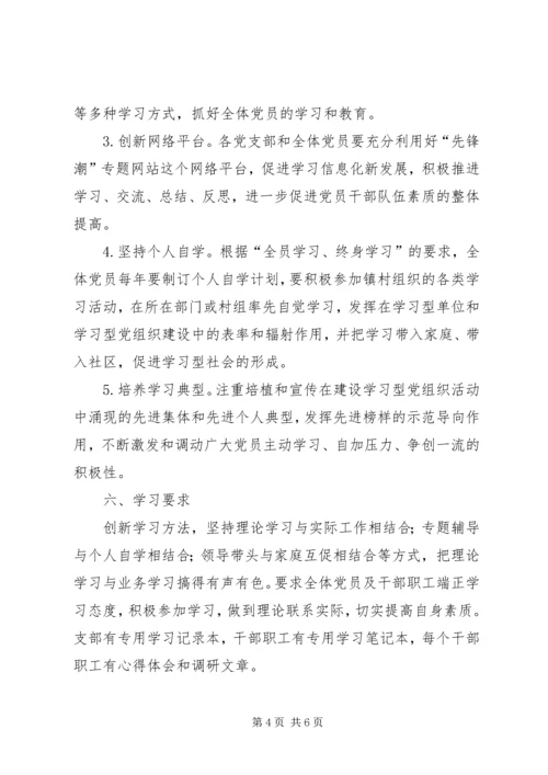 街道创建学习型党组织实施方案 (4).docx