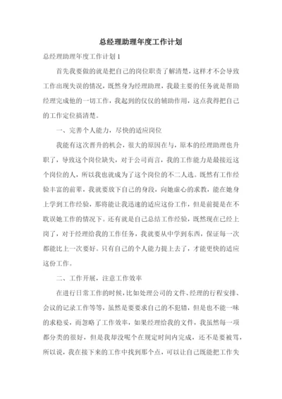 总经理助理年度工作计划.docx