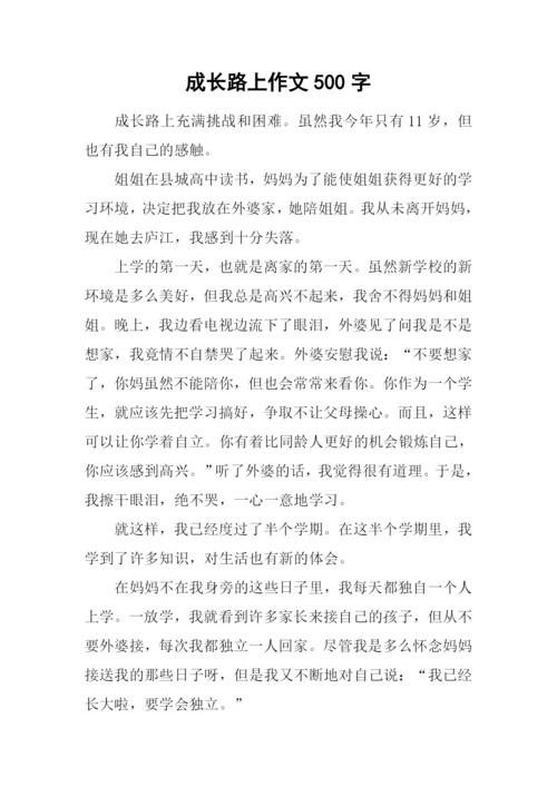 成长路上作文500字-1.docx