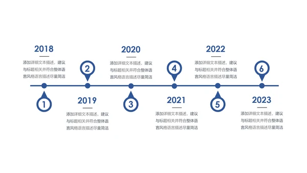 时间轴商务企业发展历程公司简介ppt模板