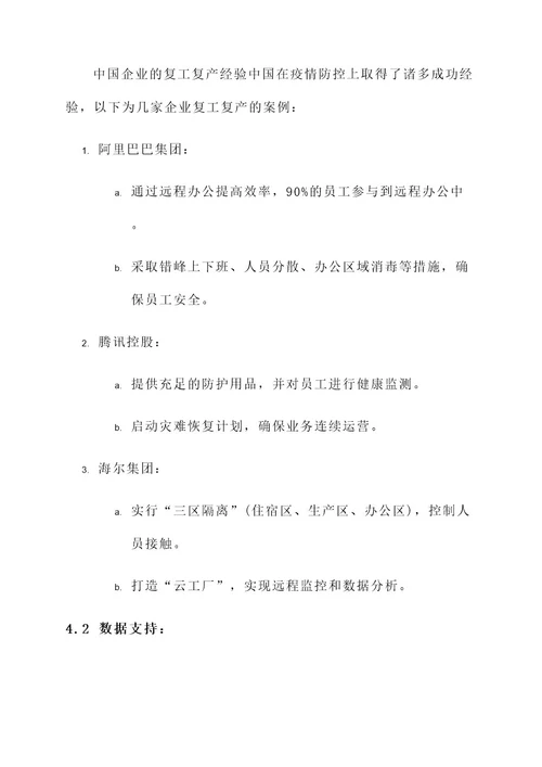 企业复工政策辅导方案