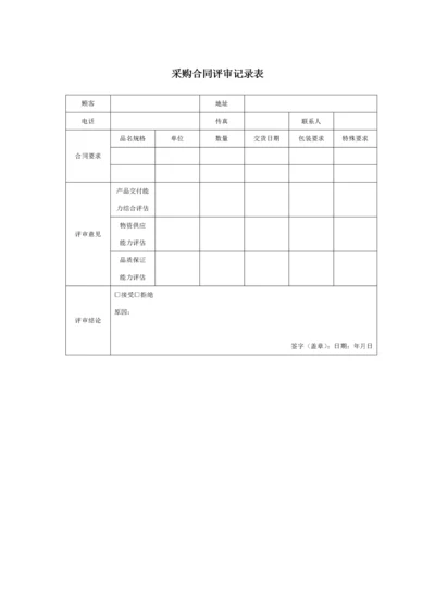 209 采购合同评审记录表-1页.docx