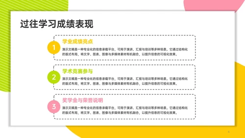 多巴胺配色自我介绍班委竞选PPT模版