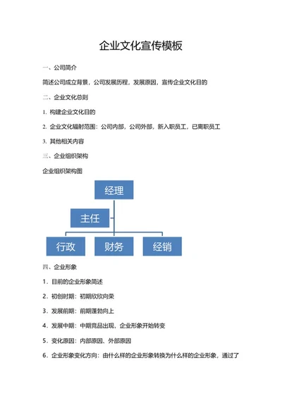 企业文化宣传word模板