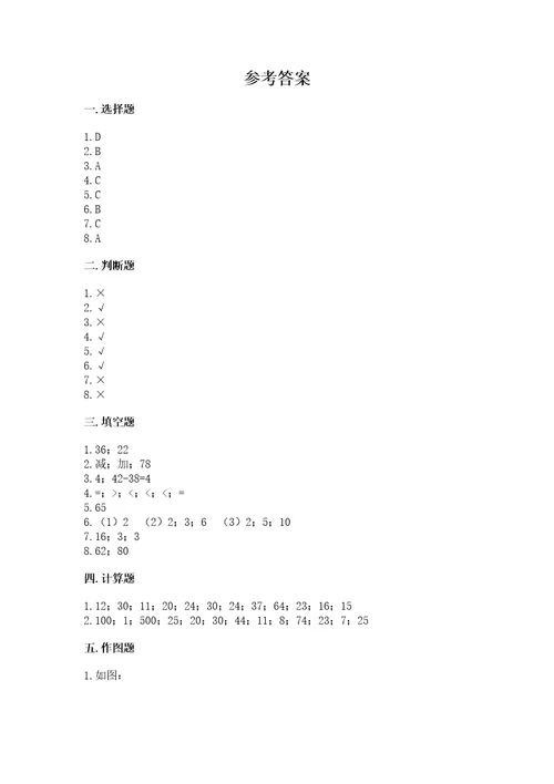 小学数学二年级上册期中测试卷精品完整版