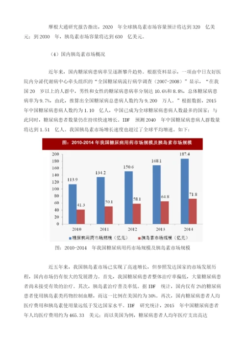 国内外胰岛素行业主要分类、市场规模分析.docx