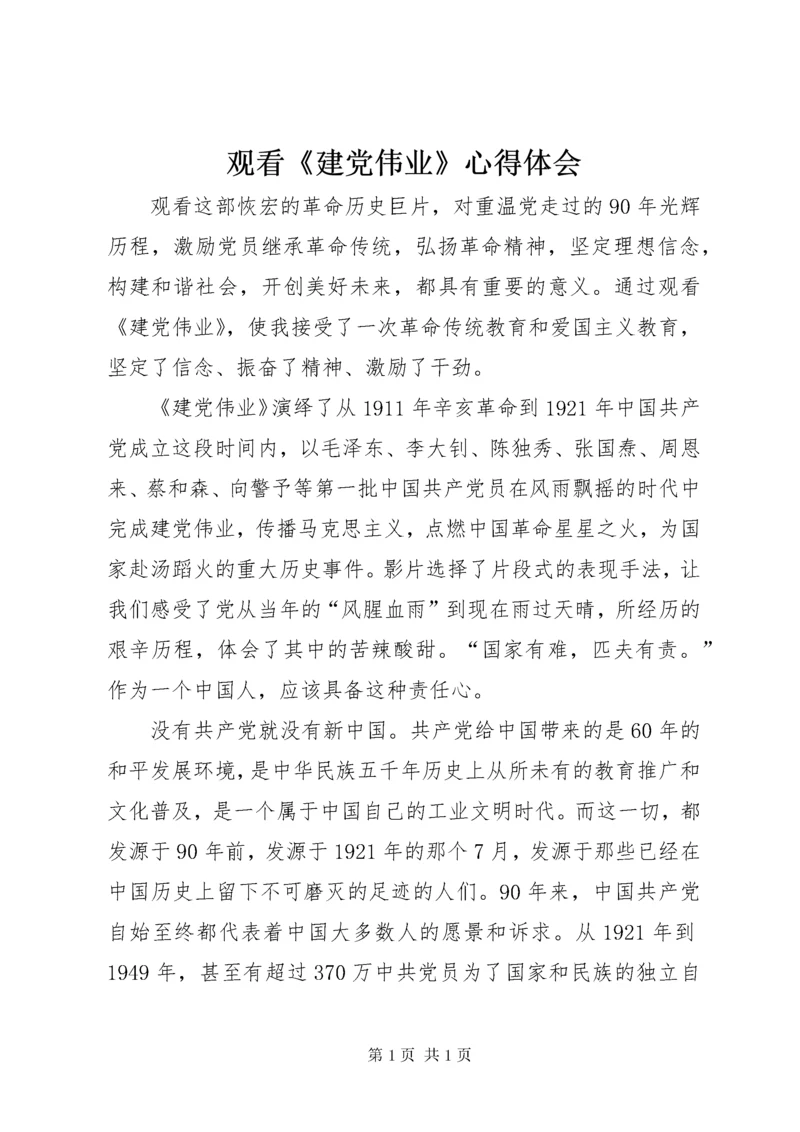 观看《建党伟业》心得体会 (2).docx