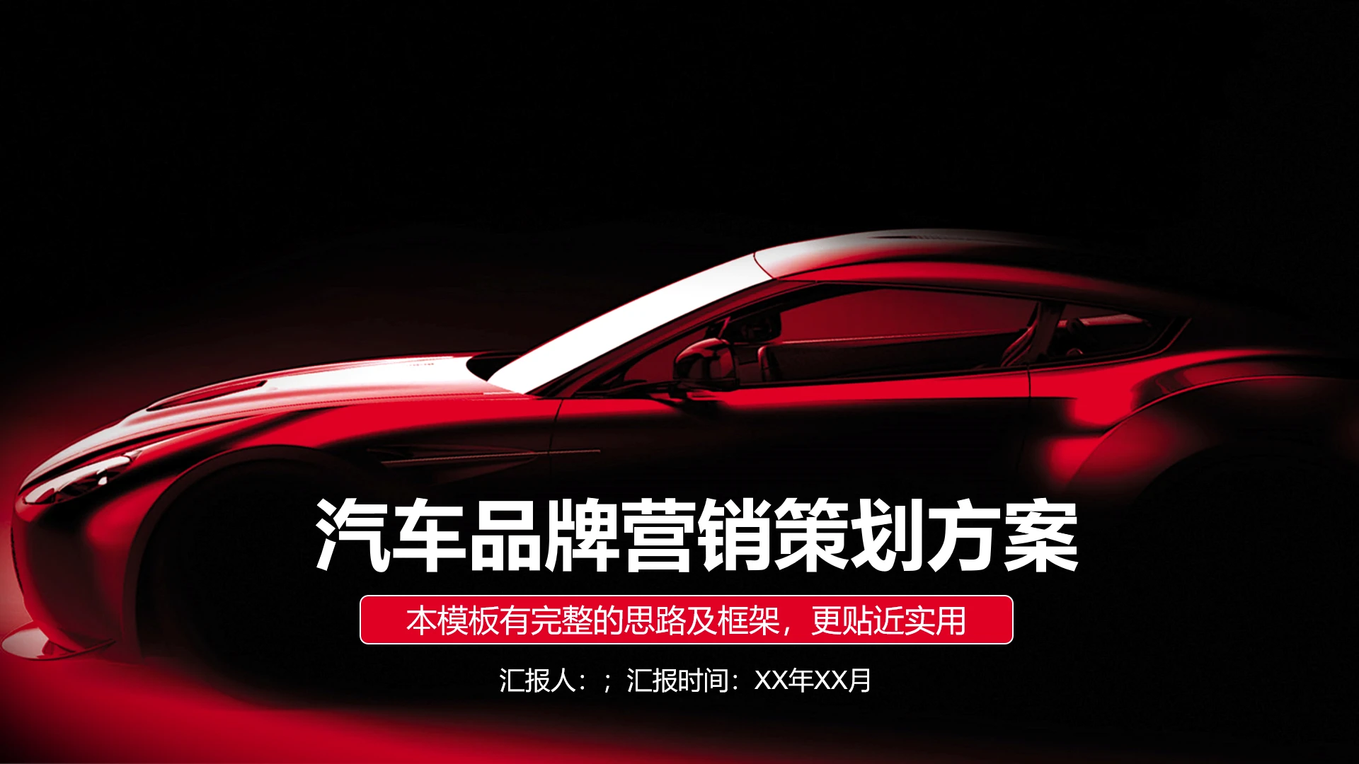 高端汽车品牌营销策划方案汽车市场营销活动策划PPT模版
