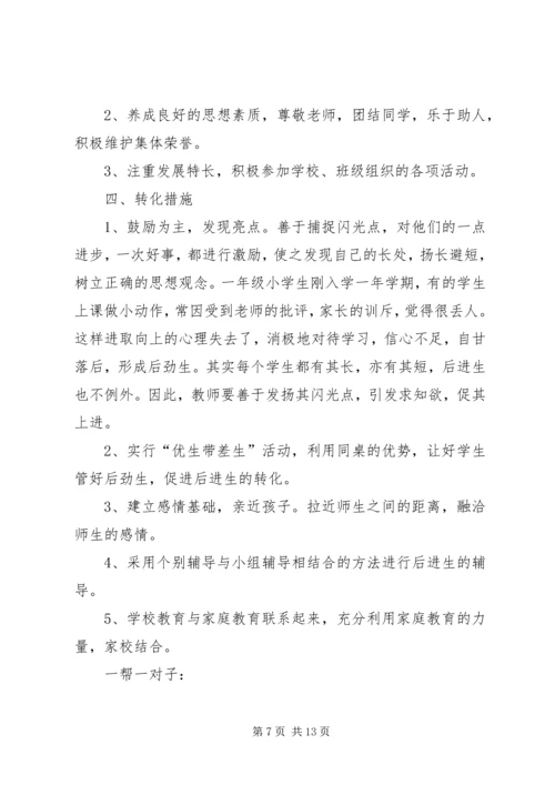 “一生一策”辅导计划.docx