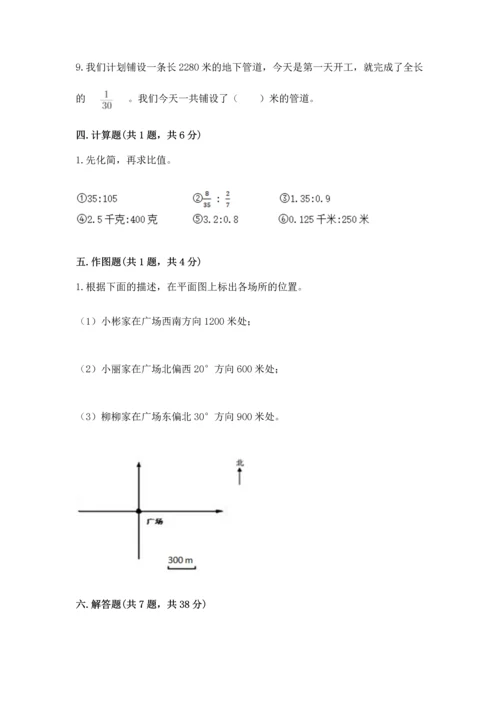 人教版六年级上册数学期末测试卷精品【精选题】.docx