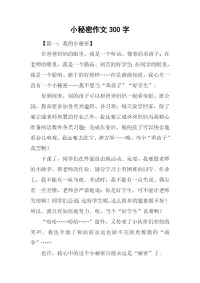 小秘密作文300字.docx