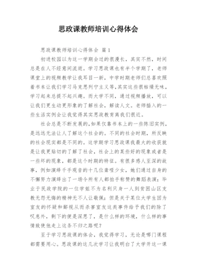 思政课教师培训心得体会.docx