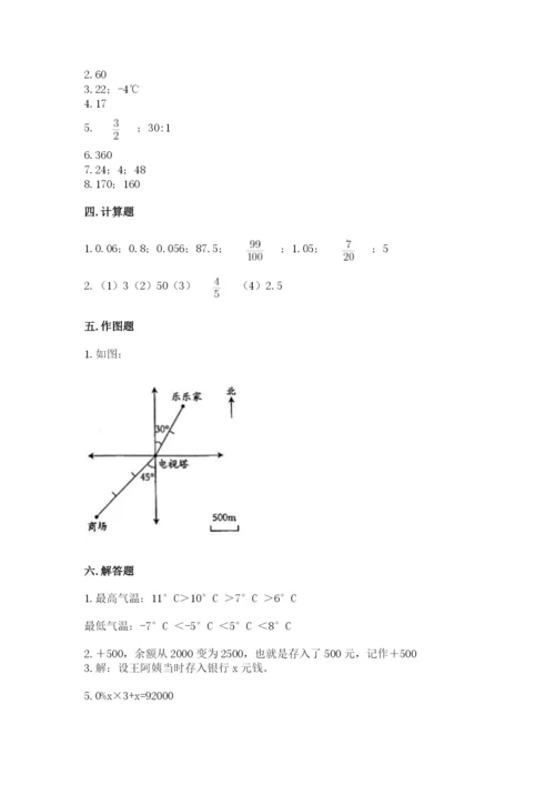 万安县六年级下册数学期末测试卷往年题考.docx