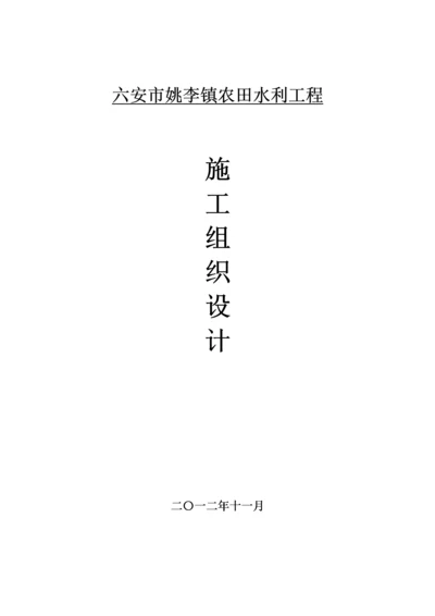 农田水利工程施工组织设计方案.docx