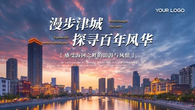 蓝色简约风封面PPT单页