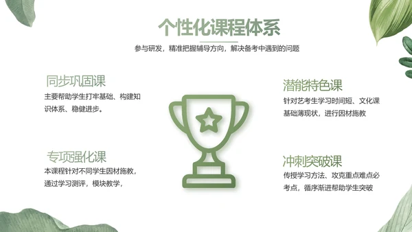 绿色水彩风培训课件动态PPT模板