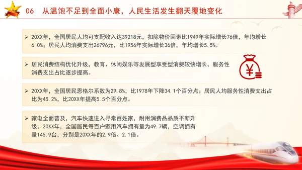 国庆节党支部庆祝建国75周年经济社会发展成就ppt