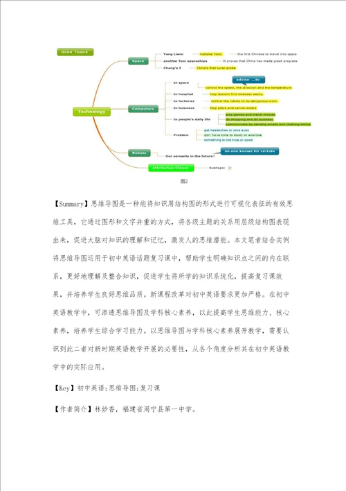 例谈思维导图在初中英语话题复习课的运用研究