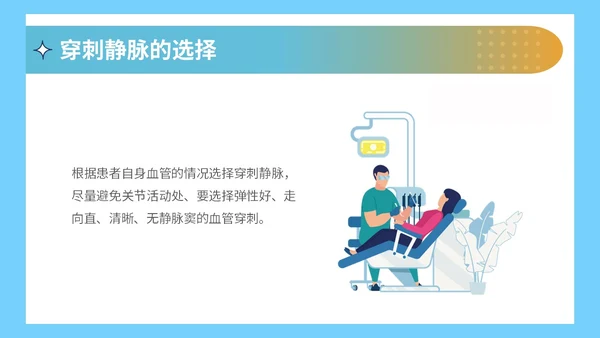 静脉留置针的护理课件蓝色简约医院护士浅静脉留置针的应用与维护医疗PPT模板