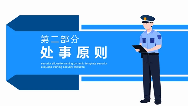 保安礼仪培训动态PPT模板